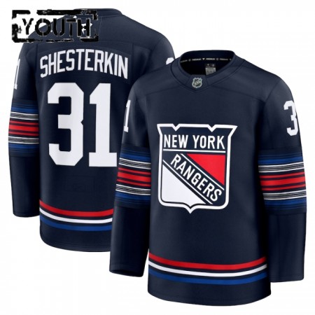 Lapsille NHL New York Rangers Pelipaita Fanatics Premium Igor Shesterkin 2024-25 Kolmas Navy